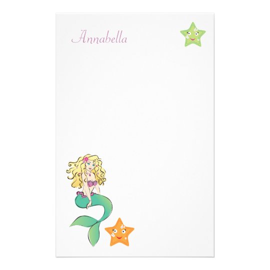 Cute Little Mermaid Stationery | Zazzle.com