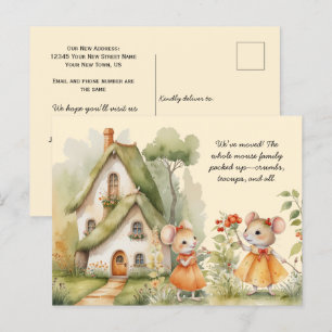 Cute Little Mice We've Moved   Postcard