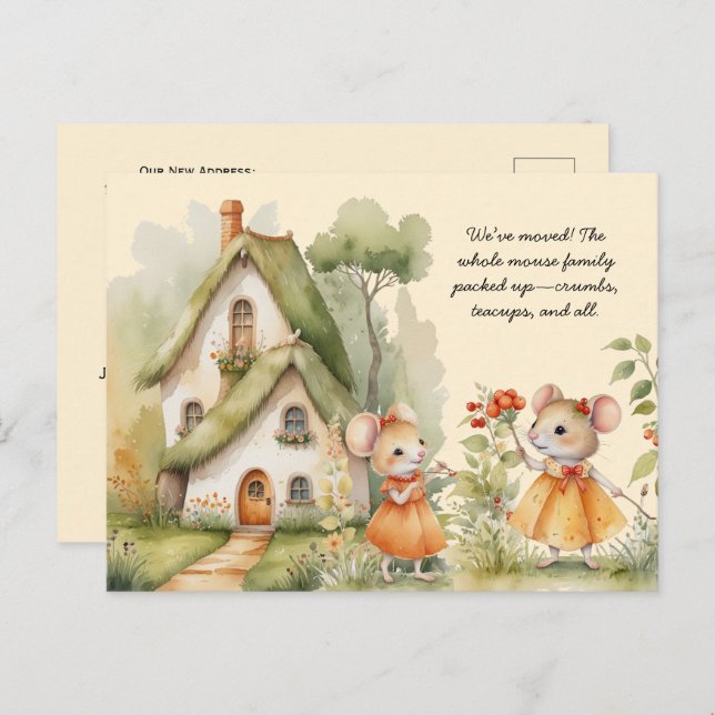 Cute Little Mice We've Moved | Postcard (Front/Back)