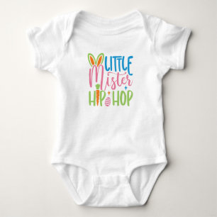 Cute Little Mister Hip Hop Easter Baby Boy Baby Bodysuit