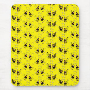 Cute Little Monkey And Bananas Mouse Pad