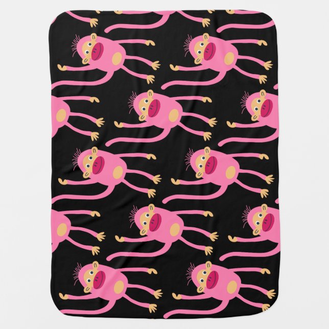 Cute Little Monkey  Baby Blanket (Front)