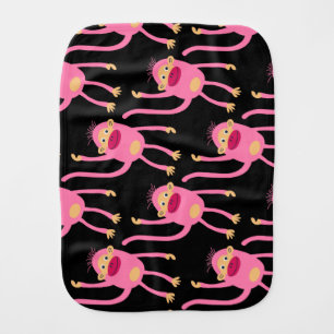 Cute Little Monkey  Baby Burp Cloth
