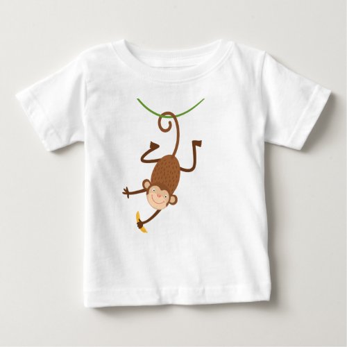 Cute Little Monkey Baby T_Shirt