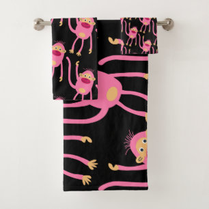 Cute Little Monkey Bath Towel Set