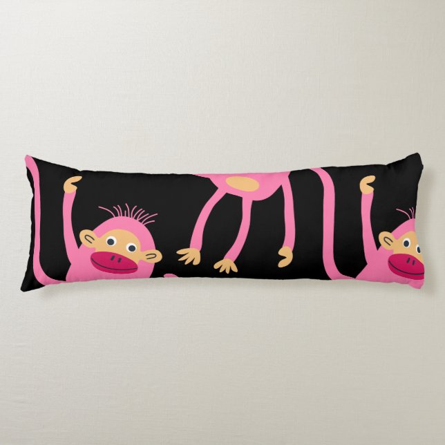 Cute Little Monkey  Body Pillow (Front)