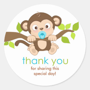 monkey boy baby shower clip art