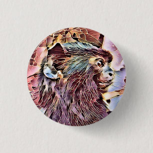 CUTE LITTLE MONKEY BUTTON