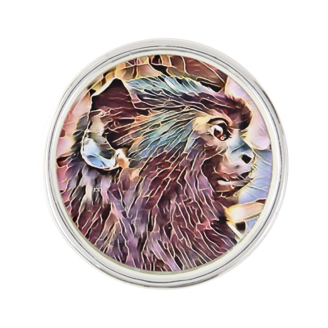 CUTE LITTLE MONKEY LAPEL PIN (Front)