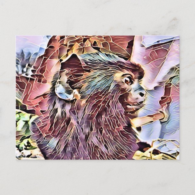 CUTE LITTLE MONKEY POSTCARD (Front)