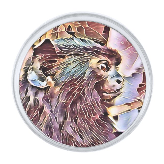 CUTE LITTLE MONKEY SILVER FINISH LAPEL PIN (Front)