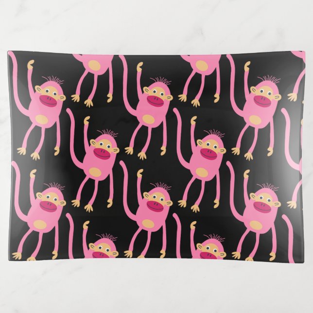 Cute Little Monkey  Trinket Tray (Front)