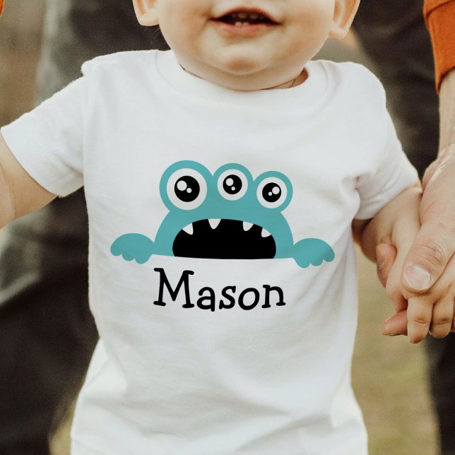 Cute Little Monster Baby Kid Personalized T-Shirt (Creator Uploaded)