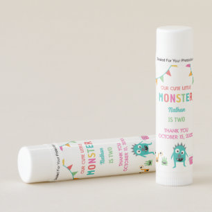 Cute Little Monster Birthday Boy Halloween Lip Balm