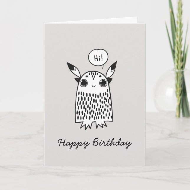 Cute little monster card (Front)