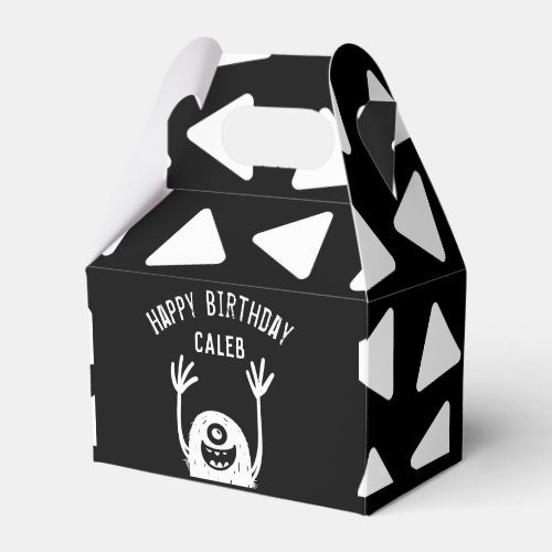 Cute Little Monster Custom Boys Birthday Favor Boxes