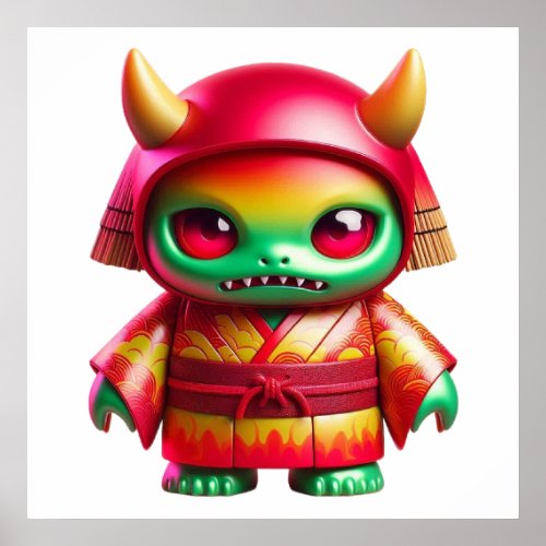 Cute Little Monster Doll Wall Art Poster for Fun R