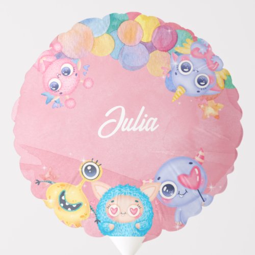 Cute Little Monster kids Birthday Balloon