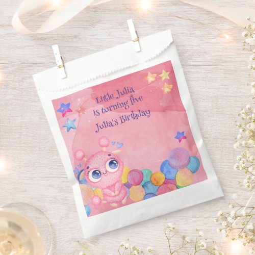 Cute Little Monster kids birthday  Favor Bag