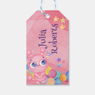 Cute Little Monster kids birthday Gift Tags