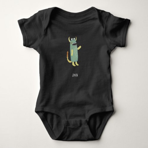 Cute Little Monster Personalized Baby Bodysuit