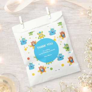 Cute little Monster themed Birthday party Favor Bag