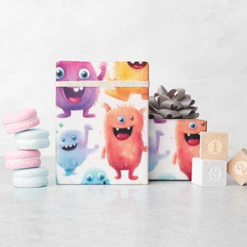 Cute little Monsters 4 _ Wrapping Paper