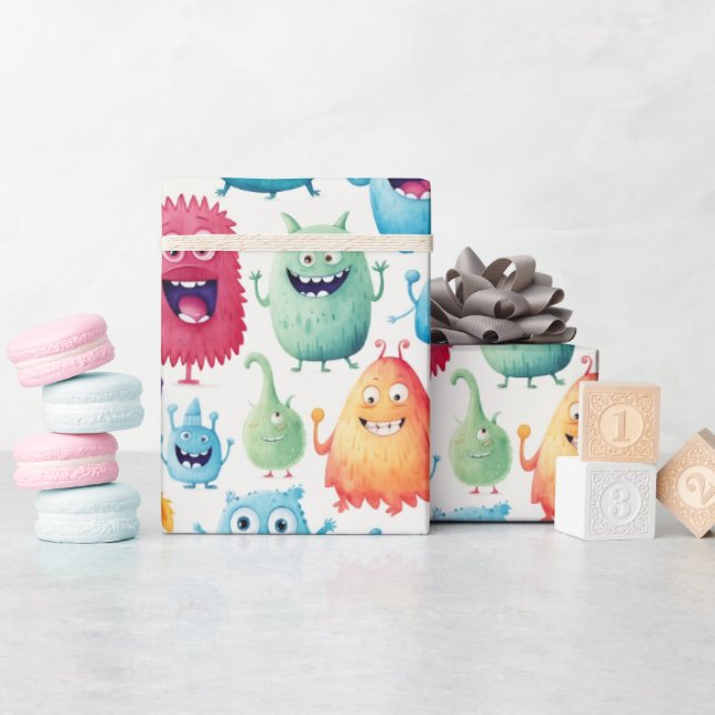 Cute little Monsters 5 - Wrapping Paper (Baby Shower)
