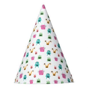 Cute Little Monsters Birthday Colorful Kids Boys Party Hat