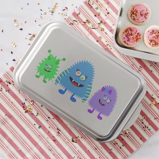 Cute Little Monsters Cake Pan (In Situ)