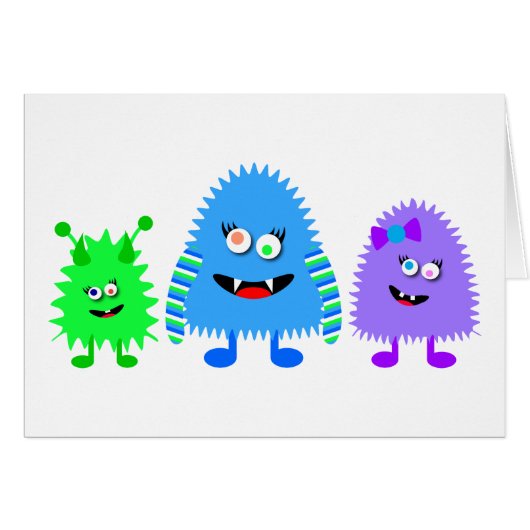 Cute Little Monsters Cards (Front Horizontal)