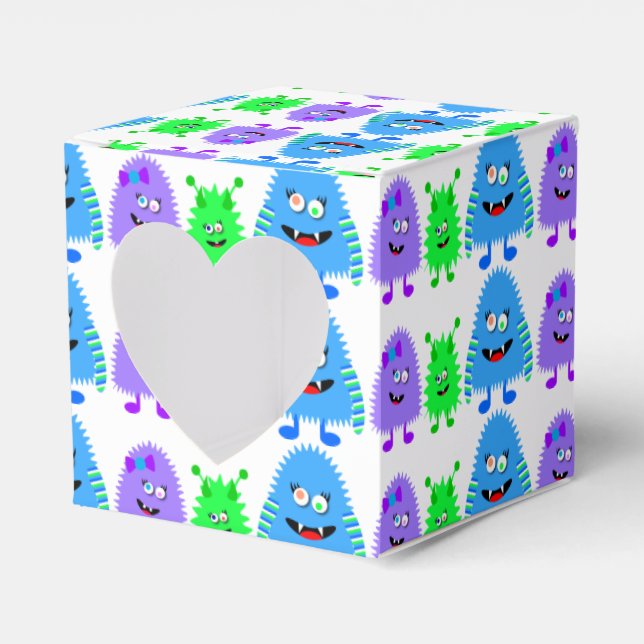 Cute Little Monsters Favor Boxes (Front Side)