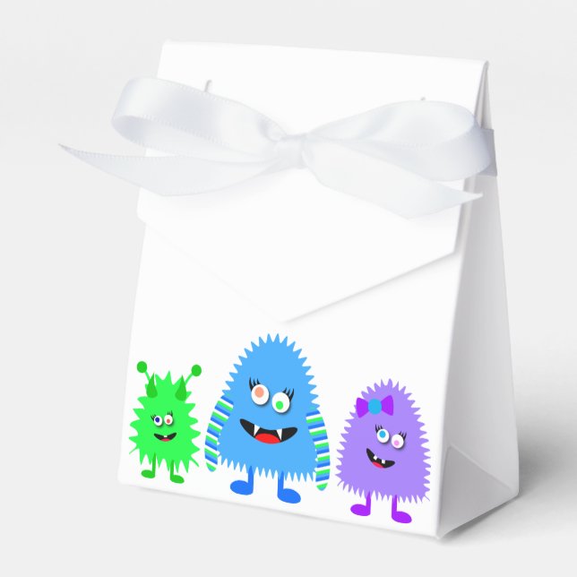 Cute Little Monsters Favor Boxes (Front Side)