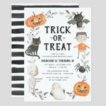 Cute Little Monsters Halloween Birthday Party Invitation