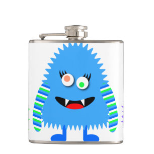 Cute Little Monsters Hip Flask