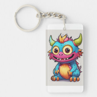 Cute Little Monsters Illustration – 4K Cartoon-Sti Keychain