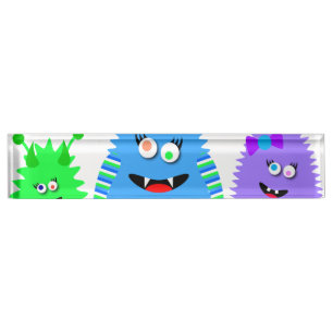 Cute Little Monsters Name Plate