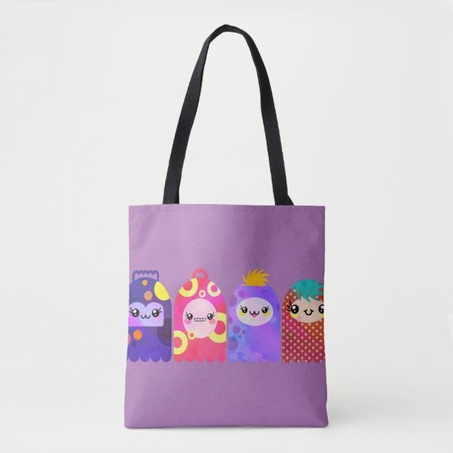 Cute Little Monsters Tote Bag (Front)