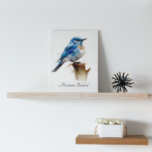 cute little mountain bluebird customizable acrylic print