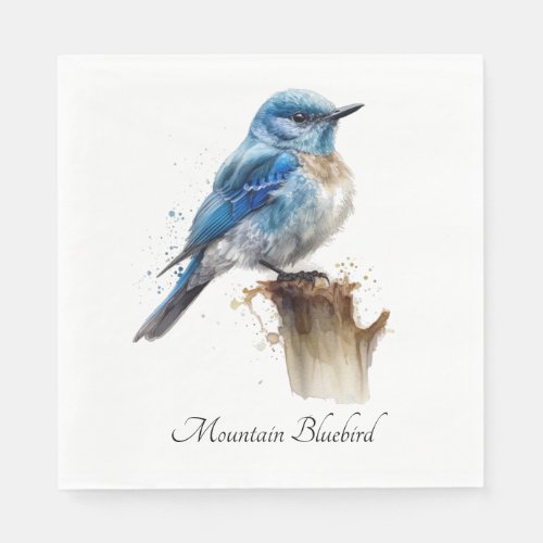 cute little mountain bluebird customizable napkins