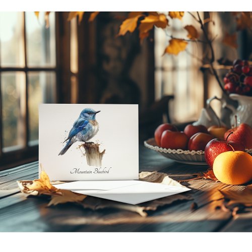 cute little mountain bluebird customizable postcard