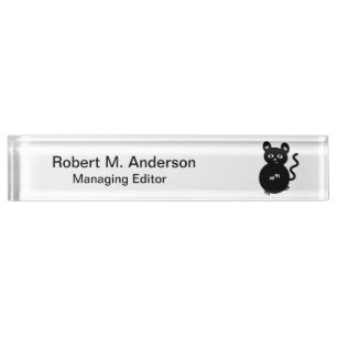 Cute Little Mouse Desk Name Plate