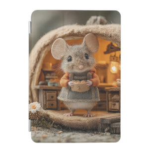 Cute Little Mouse in Cozy Acorn House iPad Mini Cover