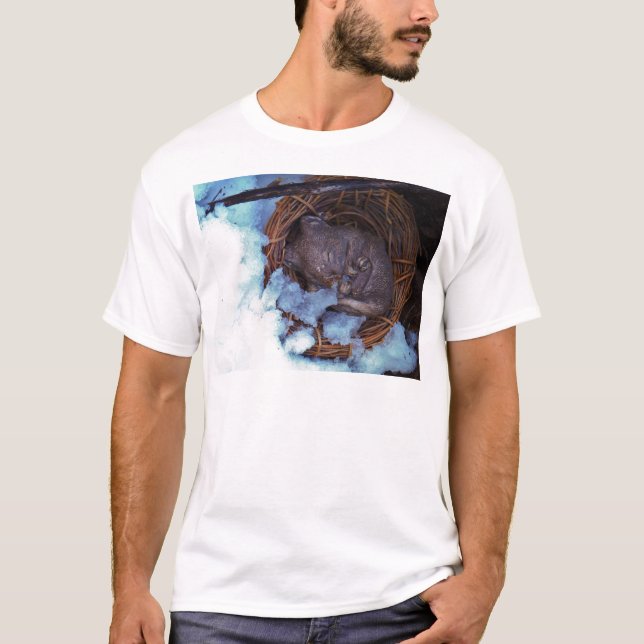 cute little mouse in the snow T-Shirt (Front)