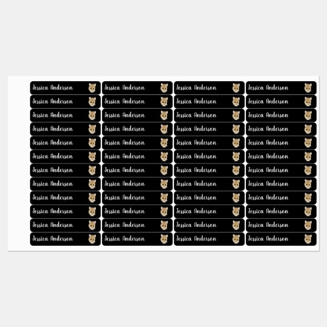 Cute Little Mouse Peeking Out Animal Art Kids' Labels (Sheet)