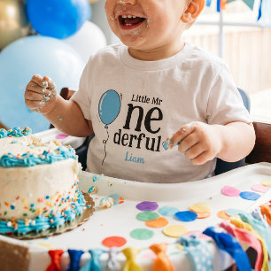 Cute Little Mr Onederful First Birthday Balloon Toddler T-shirt