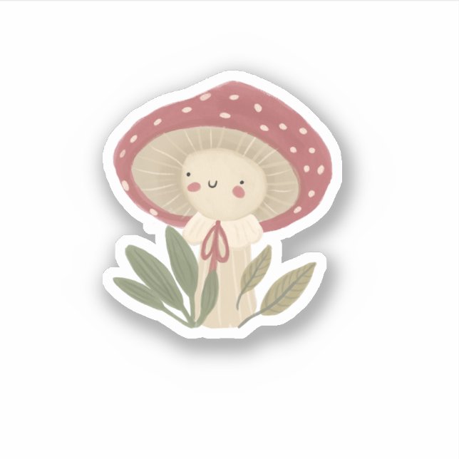 Cute little mushroom sticker (Front)