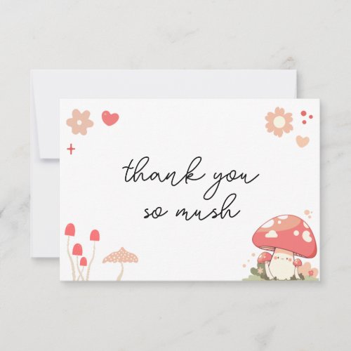Cute Little Mushroom Thank You Card
