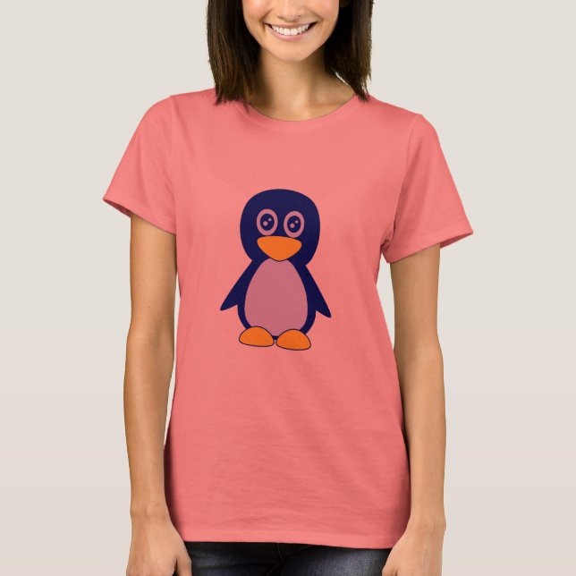Cute little navy blue penguin T-Shirt (Front)