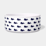 Cute Little Navy Blue Whale Pattern on White Bowl<br><div class="desc">This cute little navy blue whale pattern on white background is perfect for the trendy and stylish animal lover. It's whimsical and fun pattern is perfect for any gift or occasion. Have fun with cool print!</div>